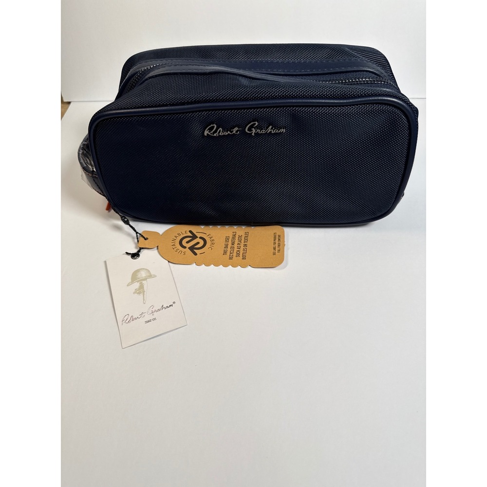 Robert‎ Graham Toiletry Bag Travel Kit Men Hydrus Max Navy Paisley RG103947 NWT